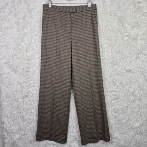 NWT J Mclaughlin Wide Leg Houndstooth Broderick Trouser Italian Wool Blend Sz 4